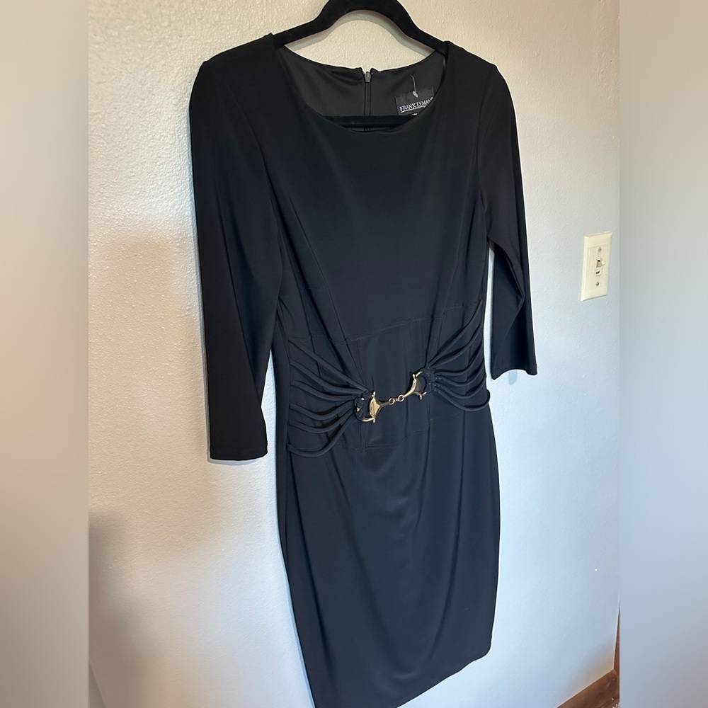 Frank Lyman Design flattering black dress Size 8